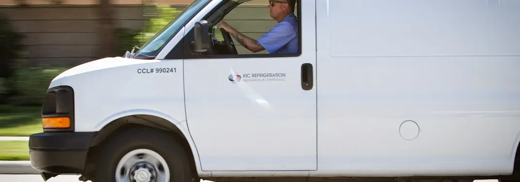 KIC Refrigeration service vehicle serving La Quinta area